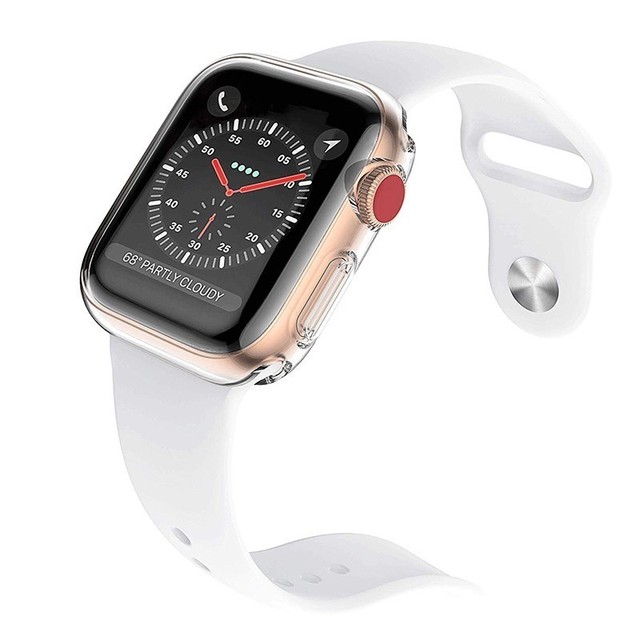 Etui ochronne TPU na zegarek Apple 6 SE 5 4 3 2 Iwatch - przezroczyste, ultra-cienkie, z zabezpieczeniem ekranu - do wyboru 38mm, 42mm, 40mm, 44mm - Wianko - 24