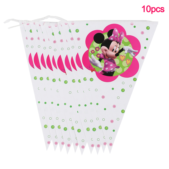 Zestaw dekoracji Myszka Minnie na przyjęcie urodzinowe: banery, torby, słomki, kubki, talerze, obrusy - dla 20 dzieci - Wianko - 5