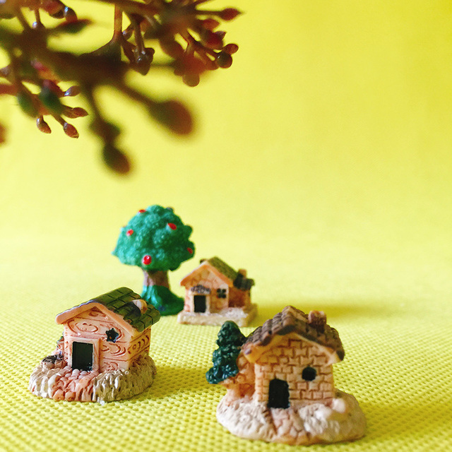 Nowy domek/małe drzewa/miniatury domek shabby cute - dekoracja ogrodowa/artykuły rzemieślnicze - Wianko - 6
