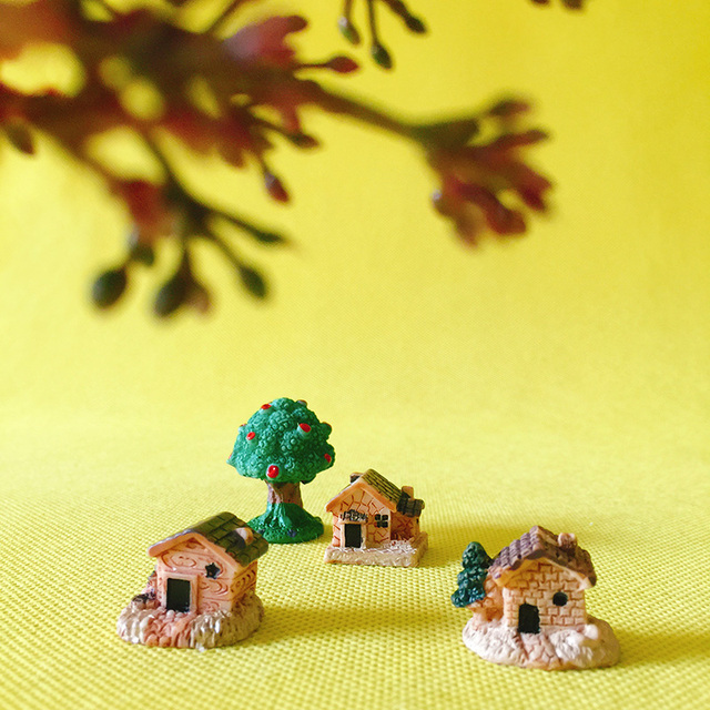 Nowy domek/małe drzewa/miniatury domek shabby cute - dekoracja ogrodowa/artykuły rzemieślnicze - Wianko - 5