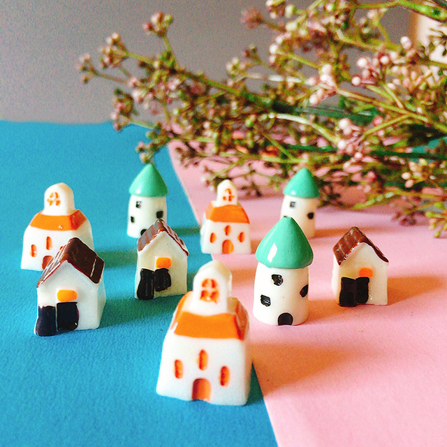 Nowy domek/małe drzewa/miniatury domek shabby cute - dekoracja ogrodowa/artykuły rzemieślnicze - Wianko - 15