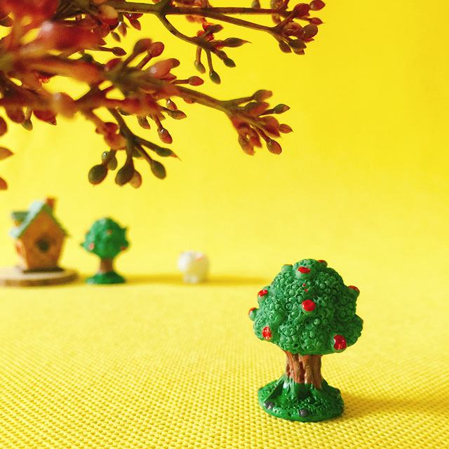 Nowy domek/małe drzewa/miniatury domek shabby cute - dekoracja ogrodowa/artykuły rzemieślnicze - Wianko - 4