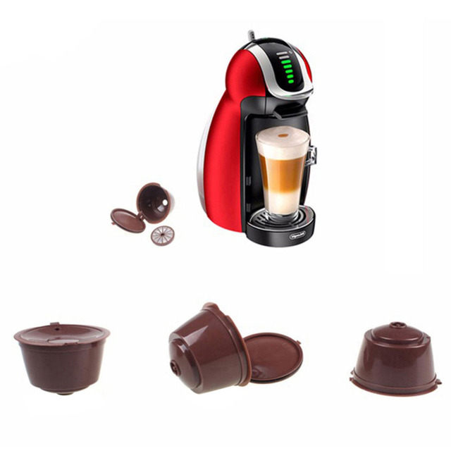 Sitko filtrujące do kawy wielokrotnego użytku - 5 sztuk, kapsułki wielokrotnego napełniania - Nescafe, Dolce Gusto, Cafeteira - łyżka i szczotka - Wianko - 2