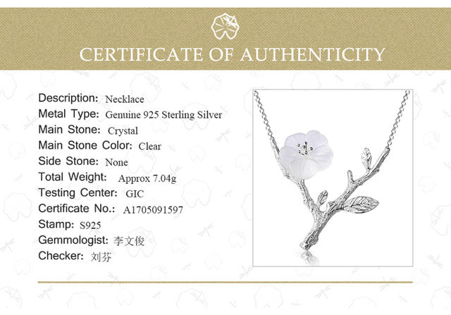Naszyjnik Lotus kwiat w deszczu, projektowany i wykonany ręcznie, wykonany z prawdziwego srebra 925 Sterling Silver dla kobiet - Wianko - 20