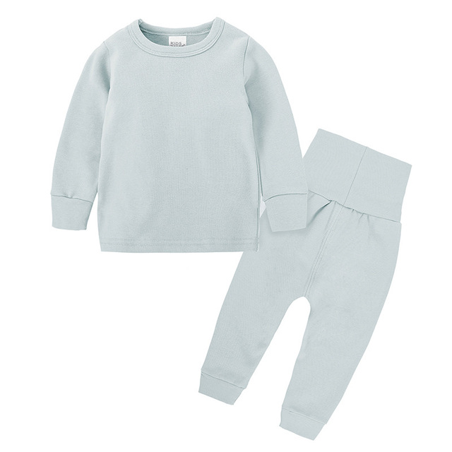 Bielizna termiczna dla dziewczynki 0-6 lat, zestaw piżam i dresów nocnych+garnitur, moda dziewczęca solidna - Wianko - 10