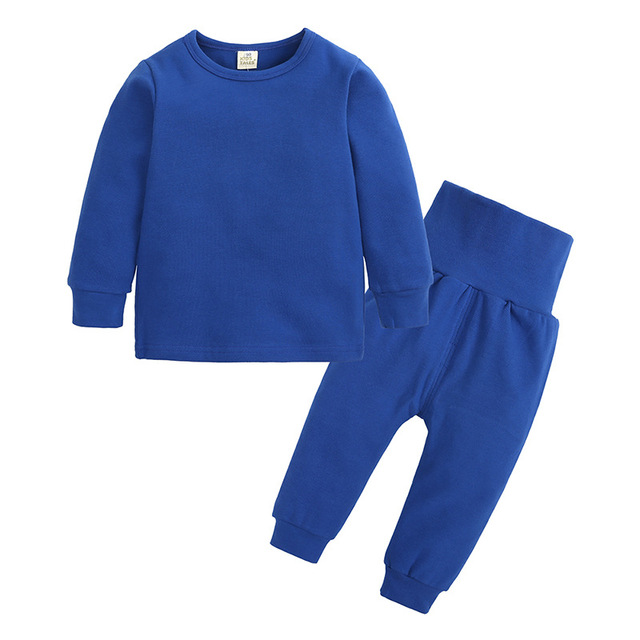 Bielizna termiczna dla dziewczynki 0-6 lat, zestaw piżam i dresów nocnych+garnitur, moda dziewczęca solidna - Wianko - 11