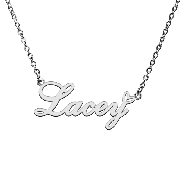 Naszyjnik personalizowany z sercem i imieniem Lacey - biżuteria dla najlepszego przyjaciela - Wianko - 2
