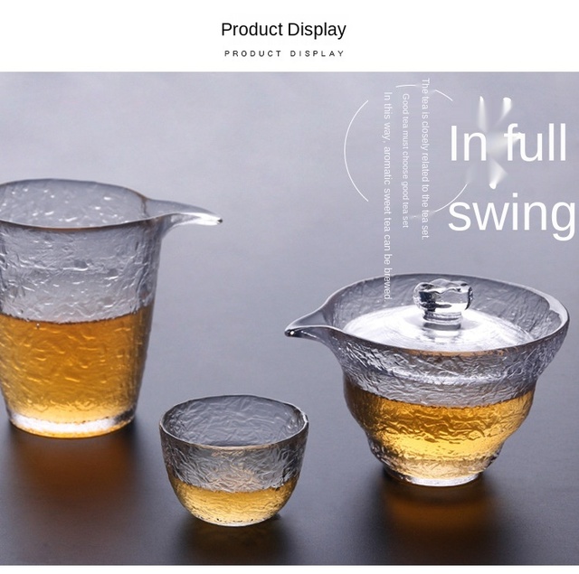 Japońskie szkło - Fair kubek wczesny śnieg waza - zestaw do herbaty - rysunek złoty młotek - wzór oka Gaiwan filiżanka - Wianko - 7