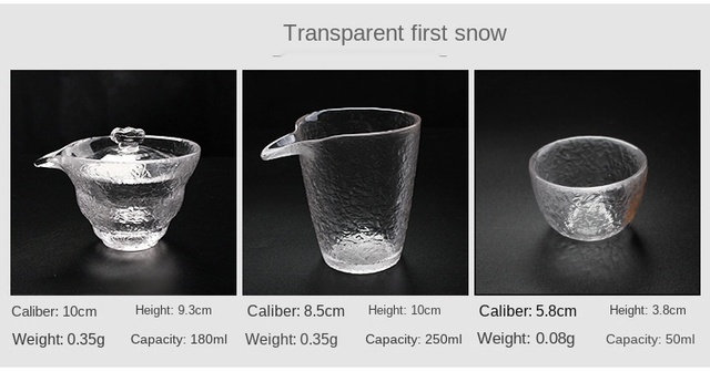 Japońskie szkło - Fair kubek wczesny śnieg waza - zestaw do herbaty - rysunek złoty młotek - wzór oka Gaiwan filiżanka - Wianko - 4