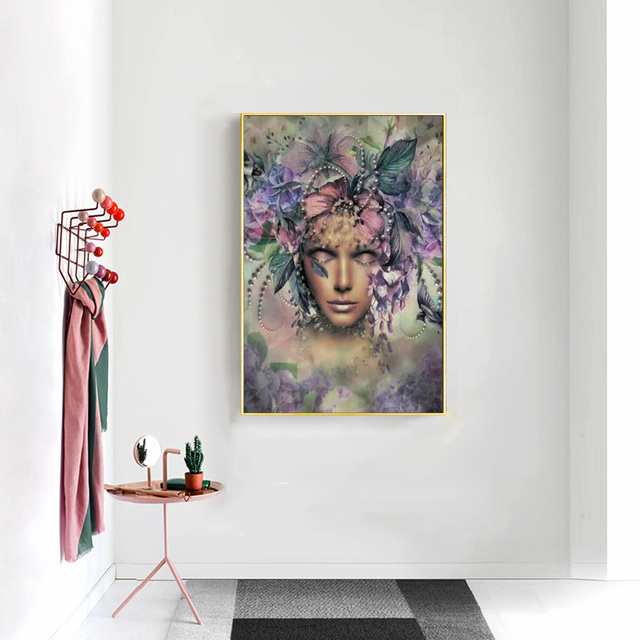 Diamentowe malowanie 5D DIY, ściana kwiatów, naklejka haftowa z portretem, mozaika dziewczyny Fantasy Room Decor - Wianko - 3