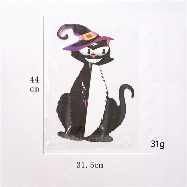 Wisiorek dekoracyjny Halloween z motywem nietoperza, kotka i plastra miodu - Wianko - 15
