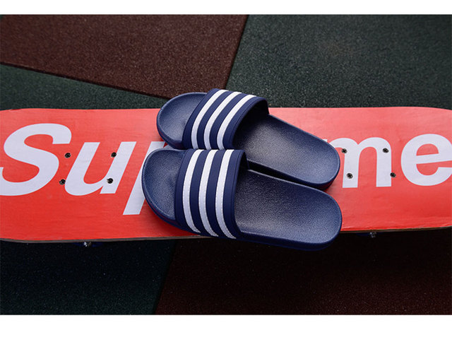 Pantofle męskie letnie z paskami - kolorowe klapki z platformą (rozmiar 46-47) - Wianko - 12