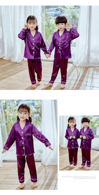 Dziecięcy kardigan piżama z sztucznego jedwabiu - garnitur dla chłopców i dziewczynek, idealny na letnie wieczory - Wianko - 10