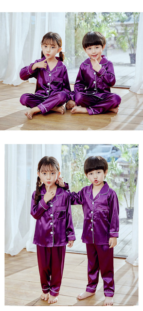 Dziecięcy kardigan piżama z sztucznego jedwabiu - garnitur dla chłopców i dziewczynek, idealny na letnie wieczory - Wianko - 11