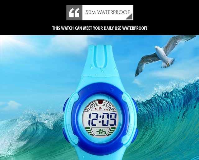 Zegarek cyfrowy dla dzieci SKMEI, styl sportowy, wodoodporny 5bar - Wianko - 13