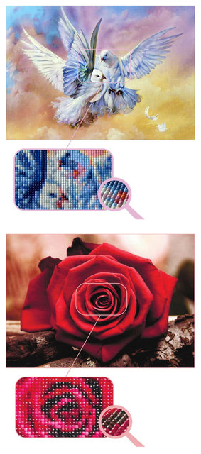 Diamentowe malowanie róża doniczka 5D DIY pełne kwadratowe okrągłe wiertło haft ciasto truskawkowe - Wianko - 12