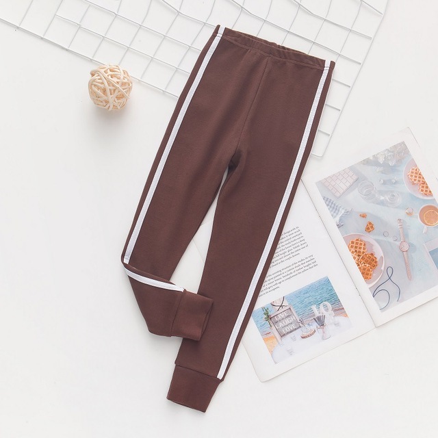 Nowe spodnie jesienne dla dzieci dziewcząt LZH 2021 - spodnie dresowe z bocznymi paskami Casual sportowe legginsy z bawełny dla dzieci - Wianko - 13