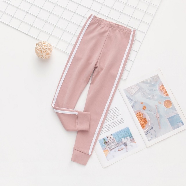 Nowe spodnie jesienne dla dzieci dziewcząt LZH 2021 - spodnie dresowe z bocznymi paskami Casual sportowe legginsy z bawełny dla dzieci - Wianko - 14
