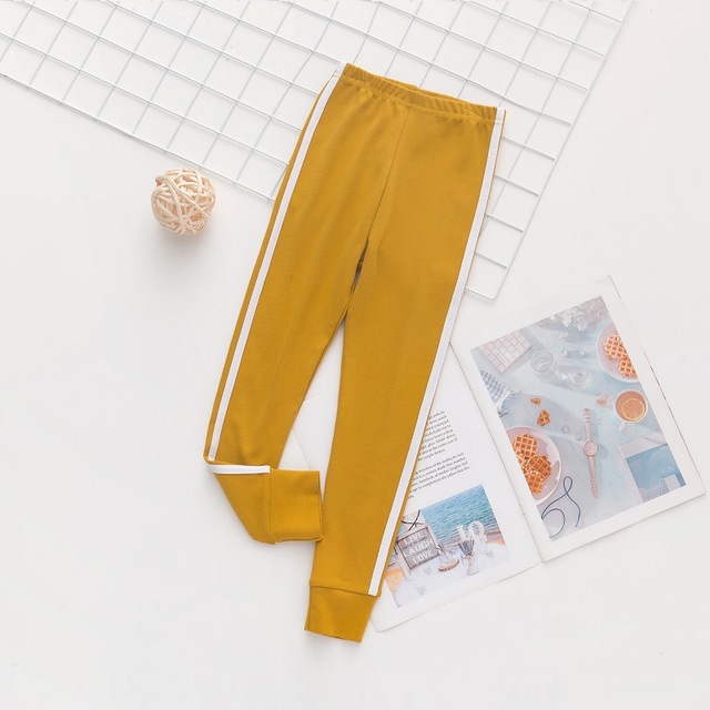 Nowe spodnie jesienne dla dzieci dziewcząt LZH 2021 - spodnie dresowe z bocznymi paskami Casual sportowe legginsy z bawełny dla dzieci - Wianko - 9