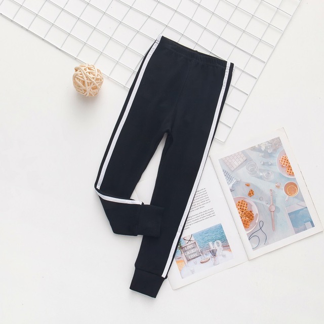 Nowe spodnie jesienne dla dzieci dziewcząt LZH 2021 - spodnie dresowe z bocznymi paskami Casual sportowe legginsy z bawełny dla dzieci - Wianko - 10