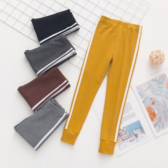Nowe spodnie jesienne dla dzieci dziewcząt LZH 2021 - spodnie dresowe z bocznymi paskami Casual sportowe legginsy z bawełny dla dzieci - Wianko - 8
