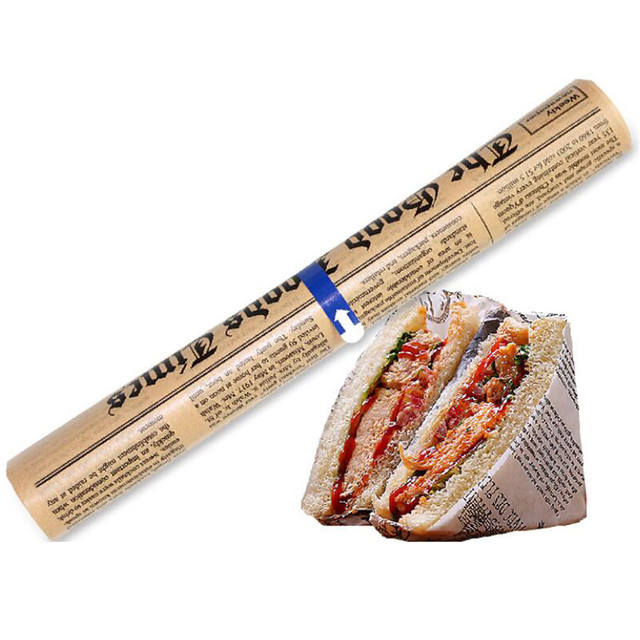 5M Długi Pergamin Narzędzia do Pieczenia Food Grade Papierowy Smar Chleb, Sandwich, Burger, Frytki - Papier do Ciastek (Biały/Brązowy) - Wianko - 5