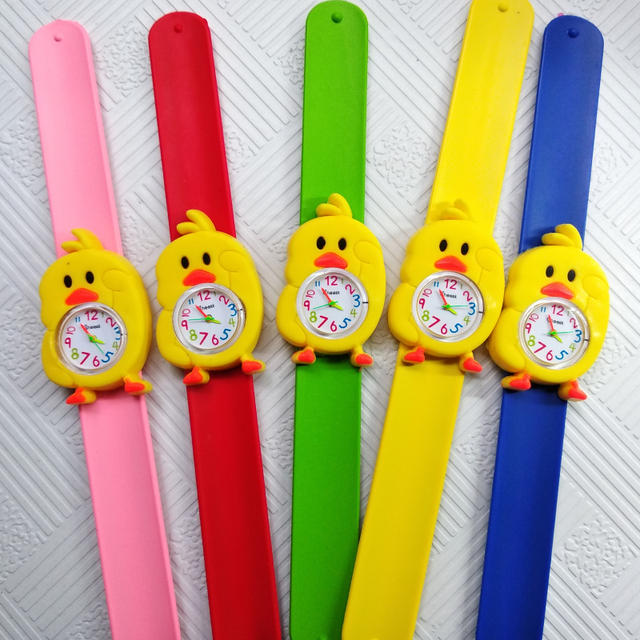 Zegarek dla dziecka z motywem zwierząt - kurczak, żółty, wodoodporny, kwarcowy - Wianko - 3