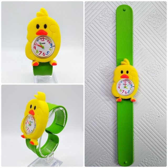 Zegarek dla dziecka z motywem zwierząt - kurczak, żółty, wodoodporny, kwarcowy - Wianko - 8