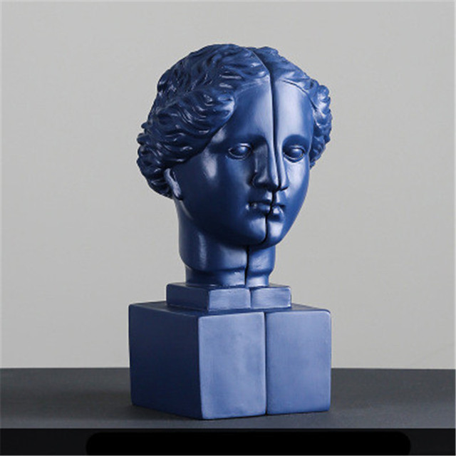 Posąg Bogini Wenus z głową Portrety - Styl Skandynawski - Dekoracja biurka - żywica - Wianko - 4