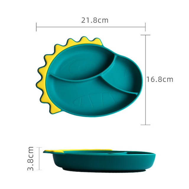 Silibaby Baby - silikonowe przyssawki miski dla dzieci, podzielone płyty stołowe - Wianko - 5