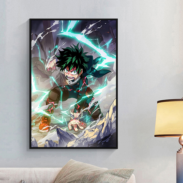 Plakat klasycznego Anime My Hero Academia na płótnie - dekoracja ściany do sypialni i salonu - Wianko - 6