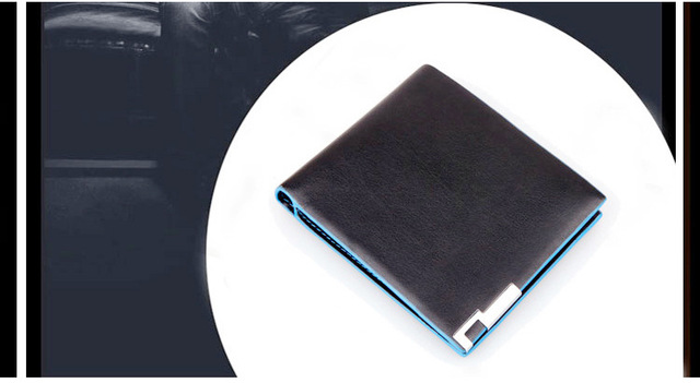 Prosty, niebieski portfel męski na karty kredytowe - ultra-cienki, stylowy i funkcjonalny - Wianko - 7