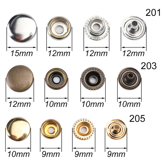 Zestaw skórzanych guzików montażowych LMDZ: 9mm, 10mm, 12mm - Wianko - 3