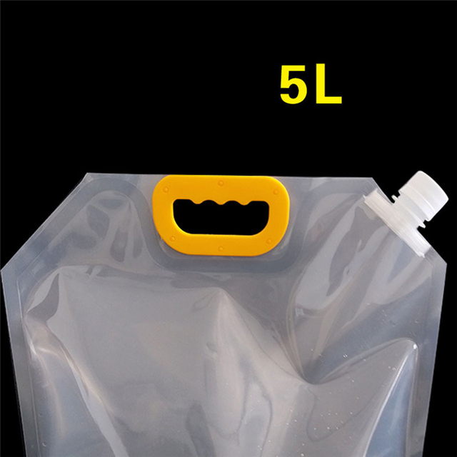 Składana torba na wodę kanister PE Tasteless 1.5/2.5/5 L - lekka torba na wodę pitną do przechowywania na camping, piesze wycieczki i pikniki - Wianko - 8