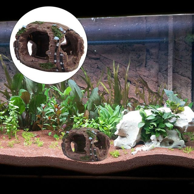 Akwarium sztuczna żywica - ornament jaskinia dekoracja ogrodowa dla zwierząt wodnych - Wianko - 4