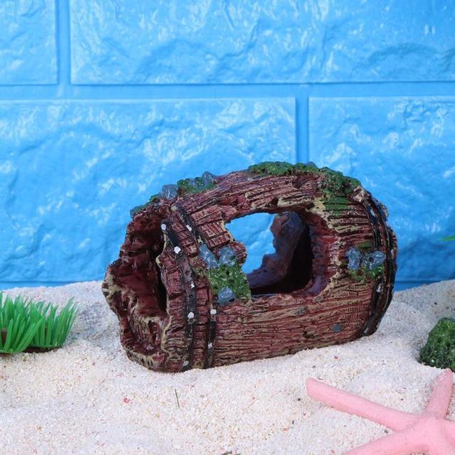 Akwarium sztuczna żywica - ornament jaskinia dekoracja ogrodowa dla zwierząt wodnych - Wianko - 11