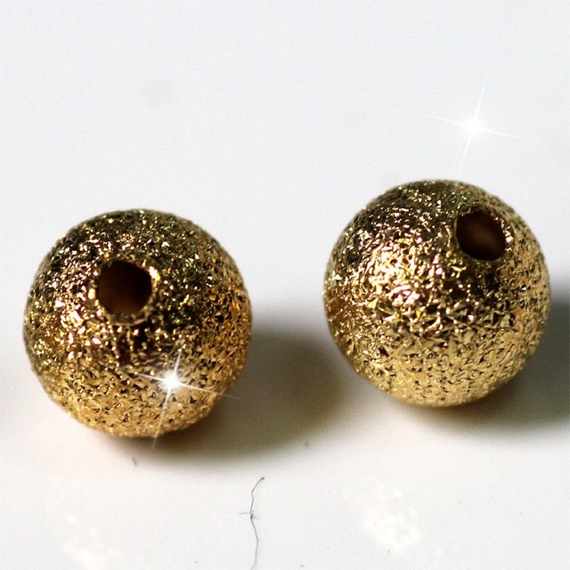Złote koraliki Stardust o średnicy 6 mm do tworzenia biżuterii wysokiej jakości - 0.6*0.6*0.6 cm - Wianko - 2