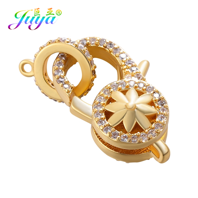Zamknięcia luksusowe złącza karabińczyk Juya DIY złoto/posrebrzane - haki do robótek biżuteryjnych z koralikami - Wianko - 28