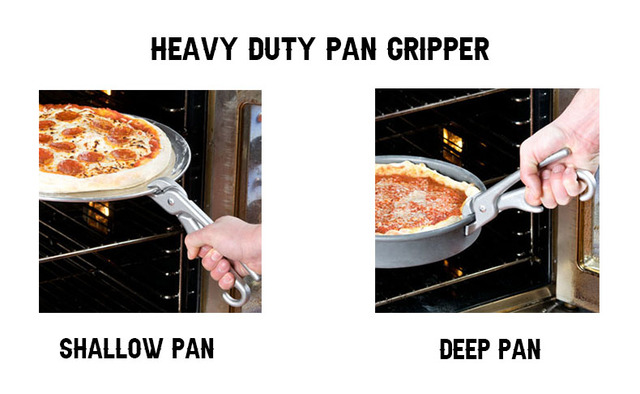 Gripper do głębokiej patelni do pizzy, heavy duty, aluminiowe szczypceAlternatywna propozycja (po otrzymaniu informacji zwrotnej):Rozpraszacz pizza do głębokiej patelni, uchwyt do ciężkich obciążeń, aluminiowe szczypce - Wianko - 8
