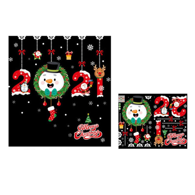Naklejki ścienne z nowym wzorem bałwana - ozdoby świąteczne do dekoracji szyb i ścian - Wianko - 5