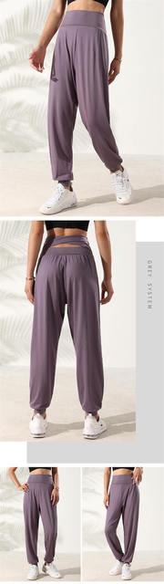 Spodnie do biegania dla kobiet - długie, wysokotaliowe, idealne do jogi, fitnessu i siłowni (1087) - Wianko - 5