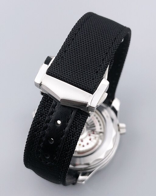 Wysokiej jakości pasek ze skóry wołowej z nylonu do zegarków Omega Seamaster AT150 De Ville Speedmaster 19mm 20mm 21mm - Wianko - 10