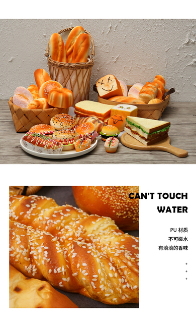 Sztuczny chleb owocowy z PU - dekoracyjny akcesorium do kuchni, miniaturka modelu do wyświetlania - Wianko - 7