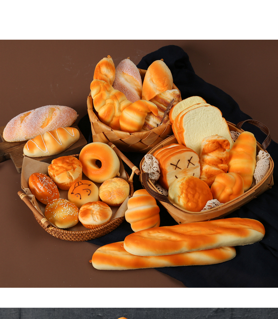 Sztuczny chleb owocowy z PU - dekoracyjny akcesorium do kuchni, miniaturka modelu do wyświetlania - Wianko - 10