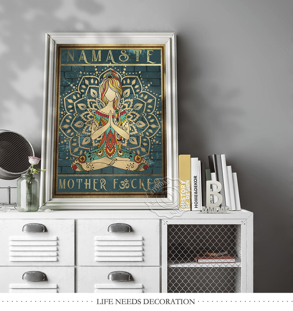 Plakat Joga Namaste Matka Retro Nordic Style dla miłośników medytacji i siłowni - Wianko - 7