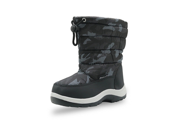 Nowe buty zimowe dla chłopców - kamuflaż, antypoślizgowe, miękkie, gumowa podeszwa, pół łydki, do zabaw na świeżym powietrzu - Wianko - 3