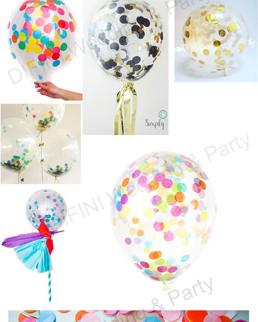 10G wielokolorowe konfetti papierowe balonowe - cekiny ślubne - rzucanie płatki kwiatów - płeć dziecka - dekoracja Baby Shower - stołowy - Wianko - 20
