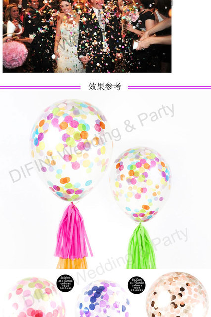10G wielokolorowe konfetti papierowe balonowe - cekiny ślubne - rzucanie płatki kwiatów - płeć dziecka - dekoracja Baby Shower - stołowy - Wianko - 18