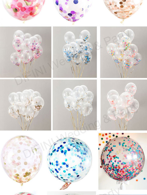 10G wielokolorowe konfetti papierowe balonowe - cekiny ślubne - rzucanie płatki kwiatów - płeć dziecka - dekoracja Baby Shower - stołowy - Wianko - 19