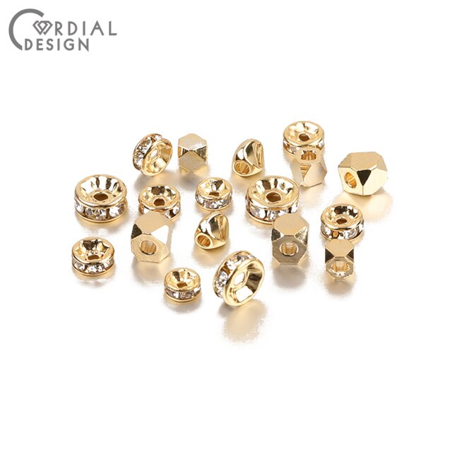 Koraliki/biżuteria DIY Cordial Design - prawdziwe złoto, luźne koraliki, złącze i ustalenia biżuteryjne - Wianko - 1